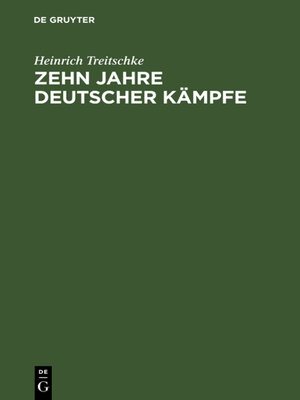 cover image of Zehn Jahre deutscher Kämpfe